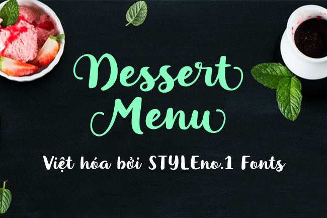 Font SVN Dessert Menu Scrips