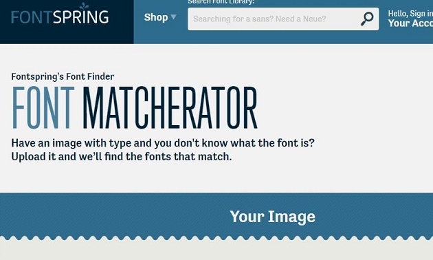công cụ cho phép người dùng có thể tải lên một hình ảnh hoặc chia sẻ liên kết URL của hình ảnh để xác định được chính xác font chữ được sử dụng