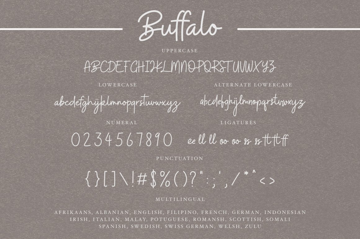 Font Chữ Viết Tay Buffalo Handwritten Font