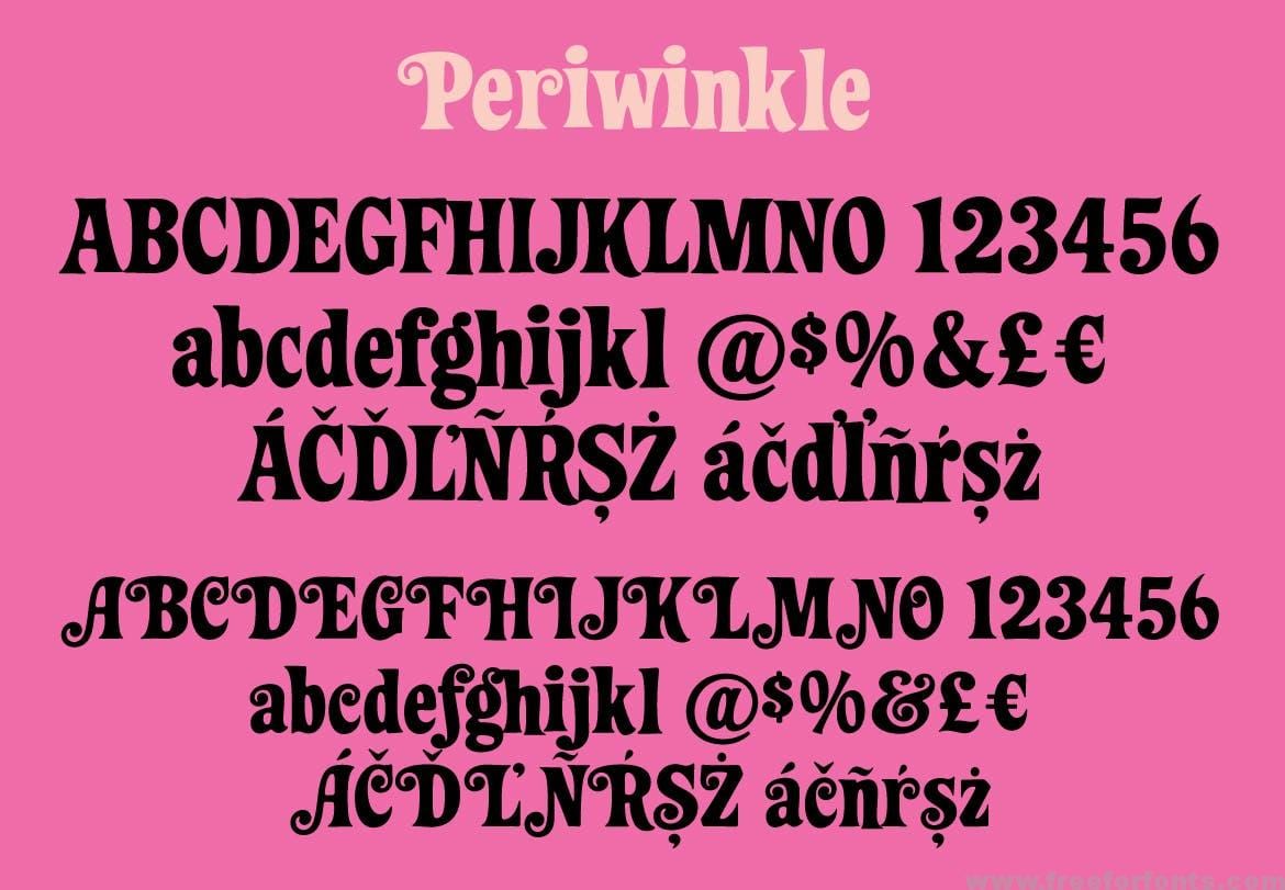 Font Chữ Thiết Kế PERIWINKLE TYPEFACE 