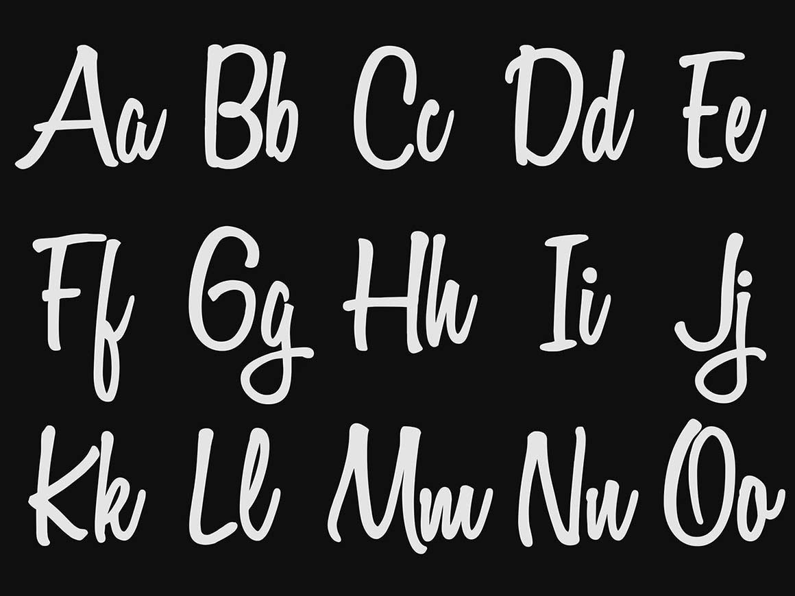 Variane Script là một font chữ cổ điển thân thiện với các đầu cuối tròn nhịn nhàng duyên dáng