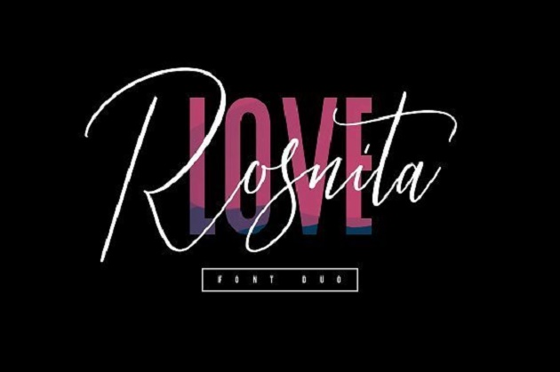 font chữ nghệ thuật Love Rosnita Font Duo