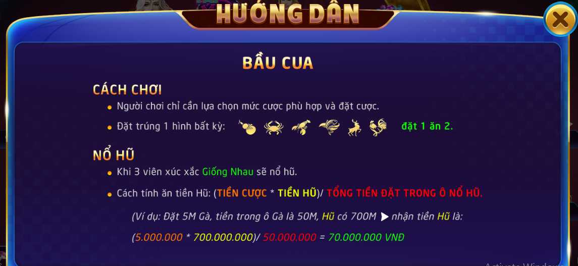 Hướng dẫn chơi Bầu Cua tại RikVIP